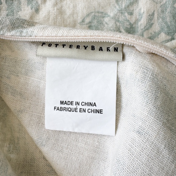 Vintage Pottery Barn Matine Blue Toile Pillow Cover Linen - Picture 4 of 8